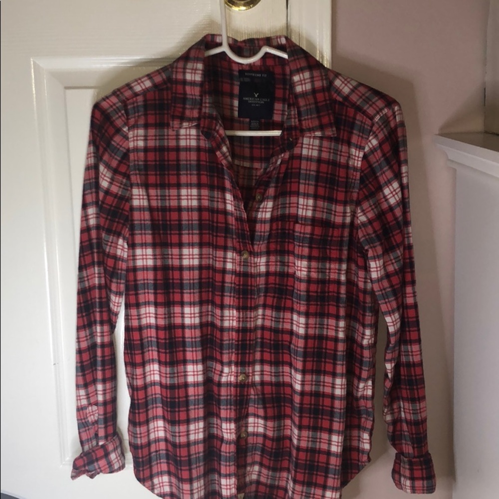 American Eagle Flannel Boyfriend Fit
